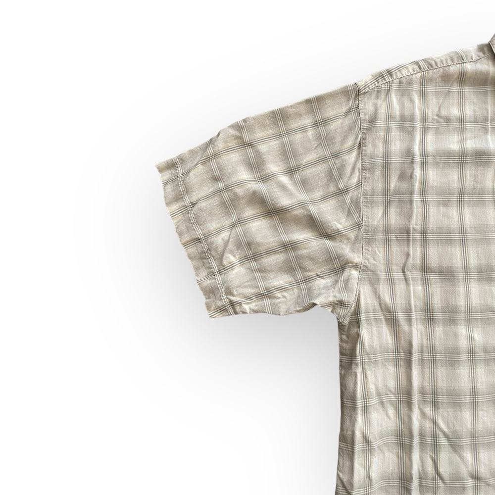 Tommy Bahama 100% silk men’s button down casual short sleeve shirt size XL beige - Picture 2 of 6
